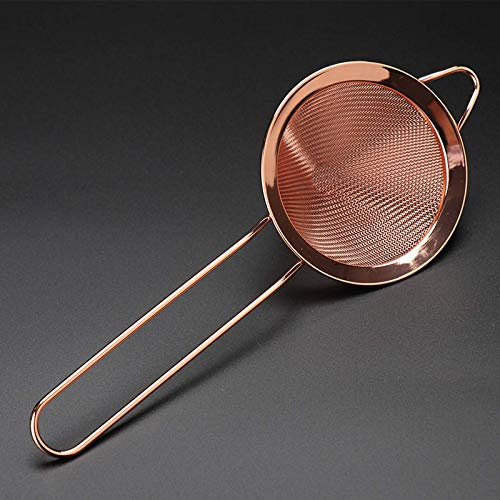 1Pcs 304 Crépine à Cocktail Aubépine En Acier Inoxydable Maille Fine Julep Passoire À Jus Cuivre Or Couleur Bar Outils Pour Barman