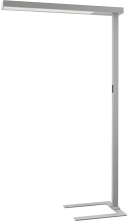 Arcchio LED Büro Stehlampe dimmbar, Bewegungsmeder Tageslichtsensor Bürolampe Stehleuchte Uplight Downlight Deckenfluter 20130lm Standleuchte Office