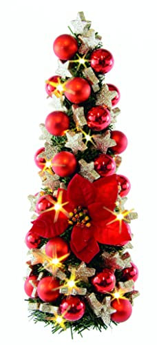 Weihnachtspyramide LED Pyramide Weihnachten Leuchtpyramiden Weihnachtskegelbaum Weihnachtsbaum Tannenbaum Kegel beleuchtet Weihnachten Pyramide Lichterkegel Weihnachtsdeko Innen Deko Fenster Kugeln