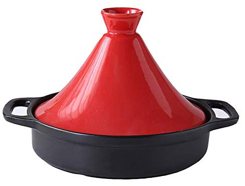 Platos de cazuela con Tapas Olla de cerámica Tagine, Olla de Cocina Tajine Ollas de cerámica para cocinar y estofado Olla de cocción Lenta