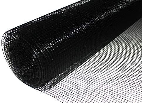 Volierendraht SCHWARZ beschichtet Drahtgitter 50 cm hoch Drahtgeflecht Zaun Maschendrahtzaun Kaninchenzaun Hasendraht (Maschenweite 12,7x12,7 mm) ->SCHNELLER VERSAND AUS DEUTSCHLAND <-