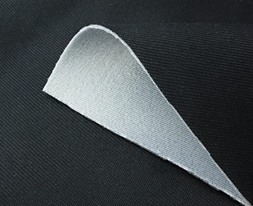 Dachhimmel Stoff Meterware 100x180cm Schwarz 3mm Reparatur Autohimmelstoff Himmelstoff Auto Caravan Boot (Schwarz)