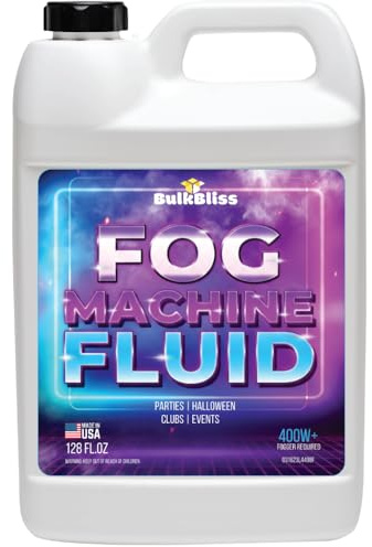 BulkBliss Fluido para máquina de niebla, fórmula líquida para interiores para fiestas y eventos, humo de alta densidad, 1 galón