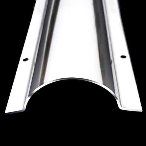FLBT Wire Guard Raceway Stainless Steel, Half Round Silver Metal Cord Cover 1M Long, Cable Concealer for Ceiling, Corner, Floor, Perforated Installation/Regular/10Cm/3.9In-40 Cable