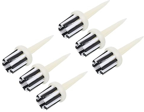 PATIKIL Golf tee Cepillo Parte Superior 2.2 Pulgadas, 6 Paquete Irrompible Plástico Golf tee Bajo Fricción Resistencia para Hombre y Mujer, Blanco