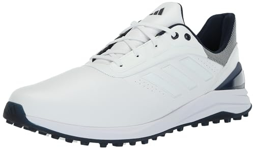 adidas Men's Solarmotion Spikeless Lighstrike 24 Golf Shoes, Footwear White/Collegiate Navy, 10.5