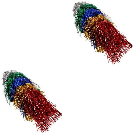 Beavorty 2 Sets Glänzende Folienperücke Partyperücke Maskeradeperücke Kostümperücke Lametta-perücke Perücken Lametta Für Halloween-events 5 Stück X 2