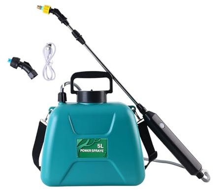 BAIYITONGDA Spruzzatore Alimentato a Batteria da 5 Litri, spruzzatore con Pompa elettrica con Bacchetta telescopica, spruzzatore d'Acqua Portatile per Prato e Giardino per Giardinaggio, Pulizia,B