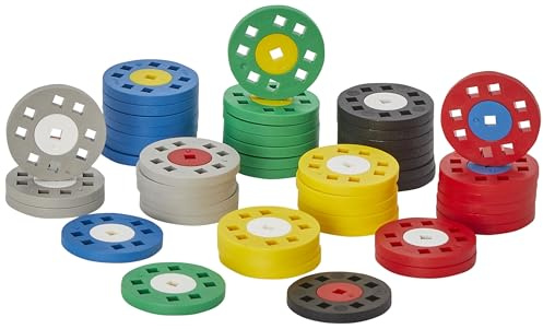 Plus-Plus - Big Large Wheel Mix - 48 Teile - Ineinandergreifende Bausteine und Bauset - STEM Spielzeug für Kinder - Alter 1 Jahr + - P3435
