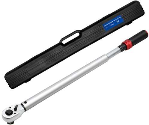Roartisa Clé dynamométrique réglable à double direction de 21,3 à 112,8 m, haute précision, entraînement 3/4, ± 3 % de clic avec boucle pour voitures, camions, plates-formes pétrolières, équipements