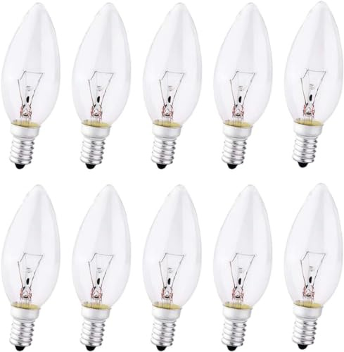 FanciBuy E14 Light Bulbs Screw in, Dimmable Candle Bulbs