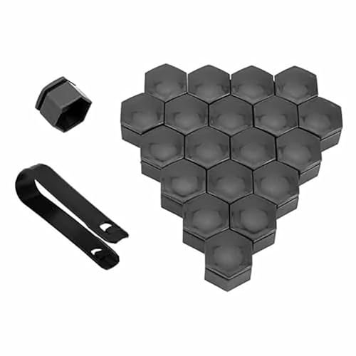 HHYHUJYG 20pcs Radmutternkappen, Für Ford Focus MK2 MK3 MK4,Diebstahlschutz,Radbolzen Kappen,Auto Radkappen,Schraubenabdeckung,Hub Dust Caps,A-17mm