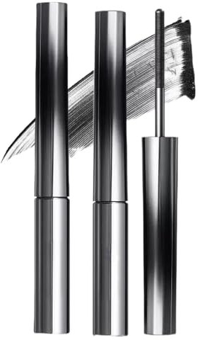 2PCS Iron Strong Mascara - 3D Curling Eyelash, Volume and Length Waterproof, Smudge Proof, Long Lash, False Lash Effect Black