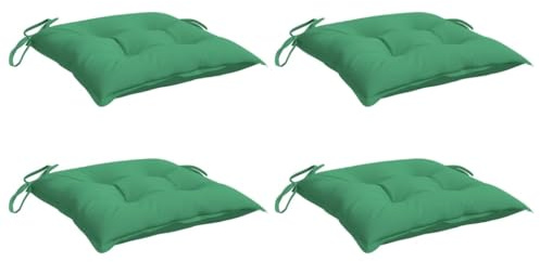 vidaXL Palettenkissen 4 STK., Sitzkissen mit Schaumstofffasern, Rückenkissen für Außen Innen, Sitzpolster Palettenauflage, Grün Oxford-Gewebe