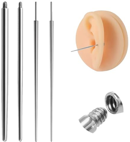 BDSHUNBF 4 Stück Piercing Taper Pin Taper Einsteckstift Körper Piercing Stretching Assistent Assistant Tool für Ohr Nase Augenbraue