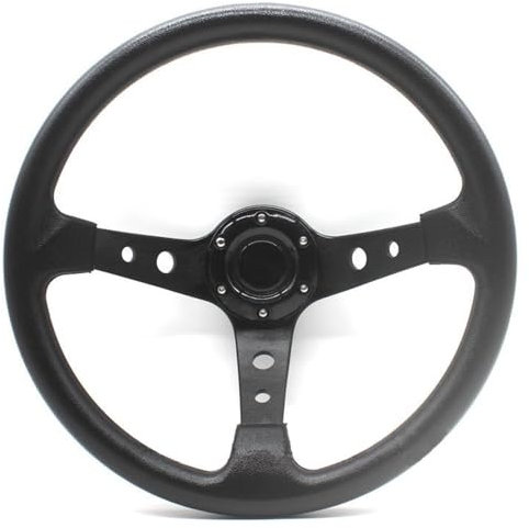 Sportlenkrad Universal 35. 0mm Lederlenkrad Wildleder Lenkrad Drift Racing Type Pu/Wildleder/Pvc. Stil Holzlenkrad(PU-black)