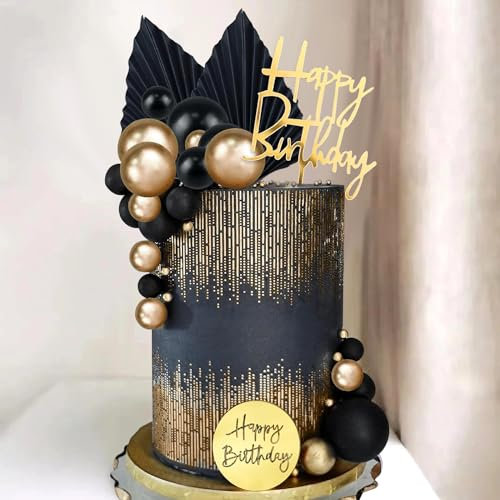 26 Pezzi Happy Birthday Decorazioni Torta Topper Foam Ball Torta Cake Topper Decorazioni per Torte Torte Topper Set Decorazione, per Torta per bambini o adulti
