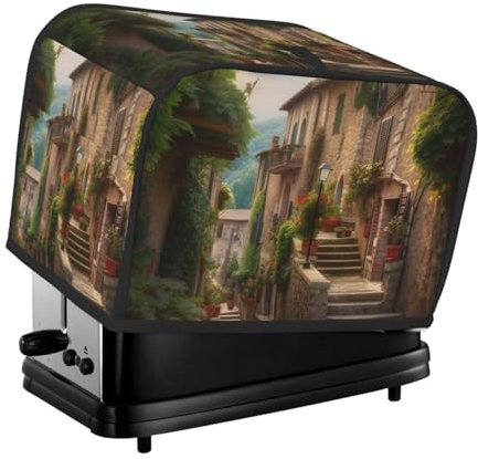 Toaster-Abdeckung für Toaster, 2 Scheiben, für kleine Geräte, mit Taschen, Toaster-Staubschutz mit Griff oben, waschbar, Universal-Brotbackmaschinen-Abdeckung für Küche