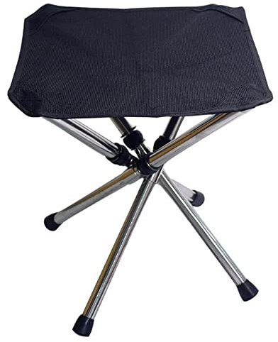 HZHXIFUFA Klappstühle Neue Edelstahl Klappsofa Outdoor Tragbarer Teleskophocker Camping Angelstuhl Teleskop Klappstuhl Tragbarer