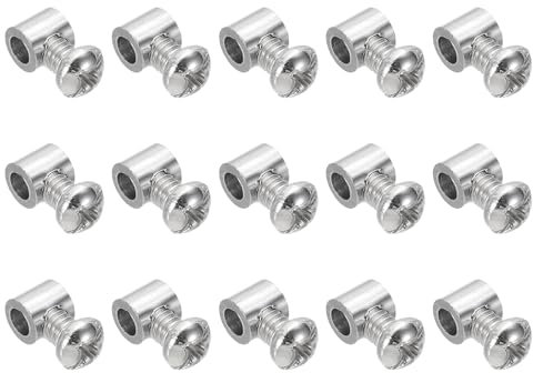 PATIKIL 5.3x6mm Wire Rope Clips, 15 Pcs Metal Cable Clamps 3.5mm Single Hole Wire Lock Rope Fittings Clip with M4x0.7mm Screws for Cable