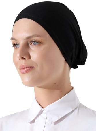 ihvan online, Hijab Kopftuch, Anti Rutsch Kopftücher Unterkappe für Frauen, Bone mit Rückbindung, Damen Muslim Hijab Cap