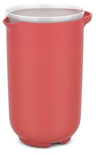 Mepal - Rührbecher mit Deckel Chef it - Verschließbar, in der Kühlschranktür - Rutschfester Boden für zusätzliche Stabilität - Mikrowellen- und Spülmaschinengeeignet - 1000 ml - Coral