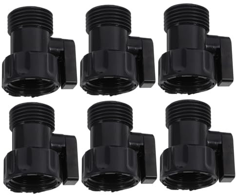 MERRYHAPY 6pcs Hose Shutoff Valve for Garden Hose Repair Kit Flexible Ball Valve Coupling Expandable Connector Switch for Water Control