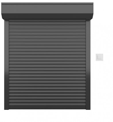 Tapparella elettrica cablata in alluminio H 130 cm x L 120 cm Grigio