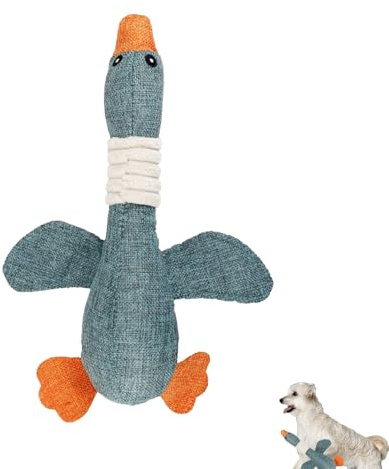 MALOUSUN Hundespielzeug Unzerstörbar,Anti Stress Ente Hund,Welpenspielzeug,Pfotenstern Enten Spielzeug Hund Blau,Kuscheltier für Hunde,Weiches Dog Toys für Aggressive Kauer,Kleine,Mittlere,Große Hund