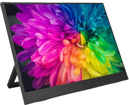 Bewinner Portable Monitor 14 Tum, Ultra Slim 1920x1200 HDR -skärm, USB C HDMI Plug & Play, Extern Andra Datorskärm för Bärbar Dator på Dator
