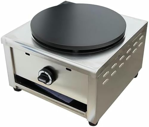 OJHGRDFV Macchina per Produrre Crepes A Testa Singola, con Vassoio di Diametro di 40 Cm E Piastra Antiaderente, 2800 Pa, con Tubo A Gas.