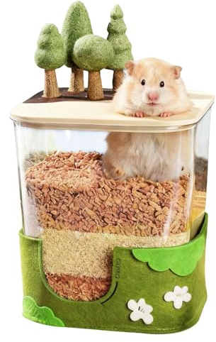 Hamster Sandbox | Transparent Gerbil Habitat | Dwarf Hamster Digging Box | Stress Reduction Veterinary Clinics Cage Enrichment Activity Park