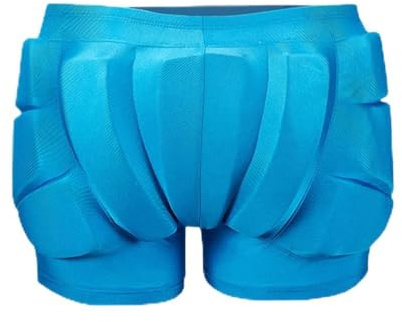 Rcniso Vadderade Shorts för Barn, Skyddsshorts i EVA, Elastiskt Midjeband, Bekväma, Flexibla, för Skateboardåkning (Ljusblått)