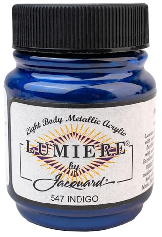 Jacquard Lumiere Metallic Acrylfarbe Indigo 2,25 oz