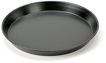 Original Kaiser Classic Back- und Pizzablech rund 32 cm, Backblech rund aus legiertem Stahl, antihaftbeschichtet, optimale Wärmeleitung, Schwarz