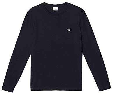 Lacoste Herren T-Shirt Rundhals TH2040, Männer Basic Tshirt,Tee,Regular Fit,Schwarz,4 (M)