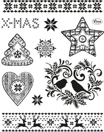 Silikon-Stempel - Weihnachtsmotive II