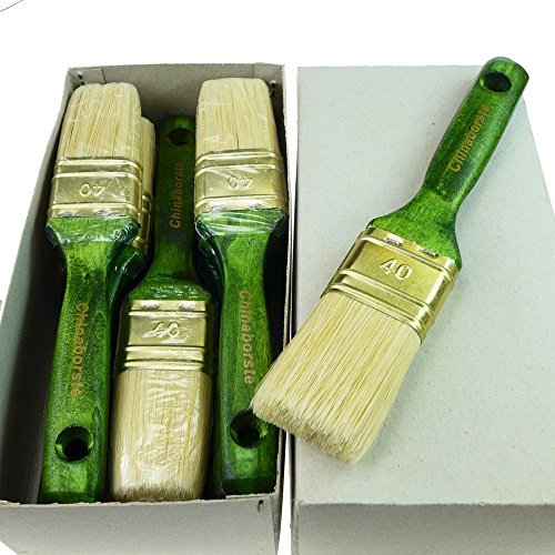 ROTIX-9172 6 x Flachpinsel Lackier-Pinsel 9. Stärke Profi-Qualität 6er-Pack (40 mm)