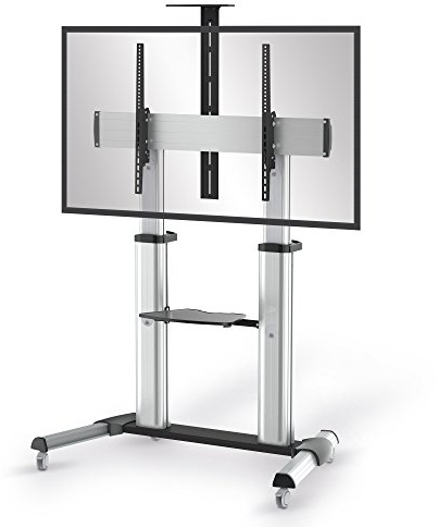 conecto TV Ständer Standfuß rollbar 55-100 Zoll für viele Fernseher/Monitore I Mit Rollen höhenverstellbar/schwenkbar I Modell LM-FS03G