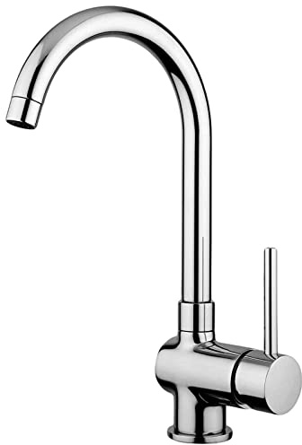 Miscelatore lavello cucina con canna orientabile paffoni stick sk180cr