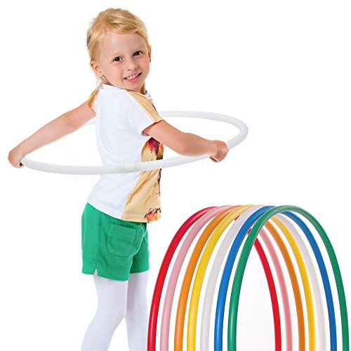 HOOPOMANIA Kinder Hula Hoop Reifen einfarbig [Ø60cm - Ø80cm] Hula Hoop für Kinder bunt