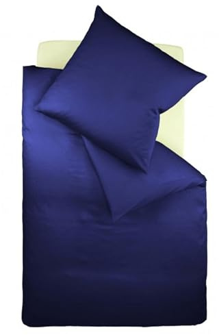 Fleuresse Colours Interlock Juego de Ropa de Cama, Jersey, jerséy, Azul Oscuro, 37.2 x 26.8 x 3.6 cm