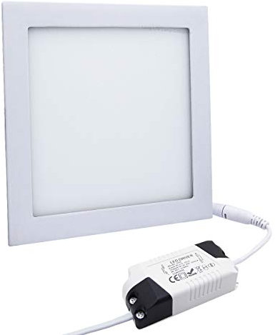 18W LED Square Recessed Ceiling Flat Panel Down Light Ultra Slim Lamp Cool White 6500K Super Bright