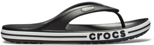 Crocs Chanclas Bayaband, Chanclas De Dedo, Chanclas Hombre, Chanclas Mujer. Cómodas, Ligeras, Resistentes Al Agua Y De Secado Rápido. 37-38 Eu Black/White