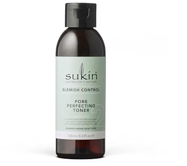 Sukin Blemish Control Facial Toner 125ml - with Tea Tree; Cruelty Free & Vegan Friendly - for Acne Prone, congested Skin, for Gentle Cleansing, refines pores and Reduces Shine.