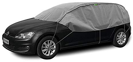 Abdeckplane Halbgarage Sonneschutz, Schneeschutz, UV Schutz, Winter & Sommer Größe M-L kompatibel mit VW Golf VII