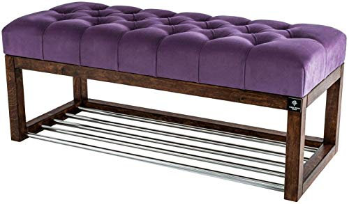 EMRA WOOD LPP 4 Höhe 40cm Lila Lavendel Violett Sitzbank Bank Hocker Flur Eingang Garderobe Holz Lackiert Antik Schick Elegant Neu OVP Shabby Vintage Handarbeit Nach Mass (70, 30)