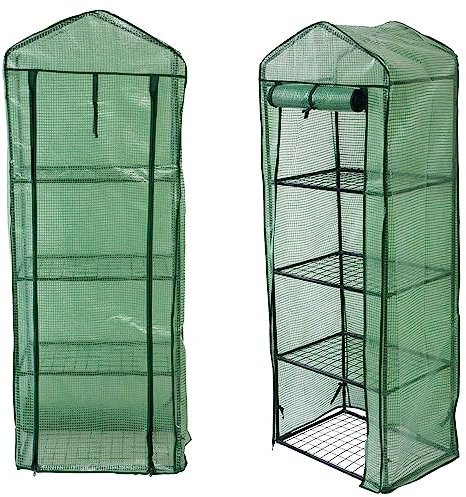 Denny International® Weatherproof 4 Tier Greenhouse with Gabled Roof, Tomato Grow-tent - Small
