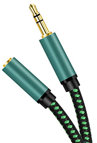 Audio Extension Cable 5m/15Ft,Audio Auxiliary Stereo Extension Audio Cable 3.5mm Stereo Jack Male to Female, Stereo Jack Cord for Phones, Headphones, Tablets, PCs, MP3 Players and More/