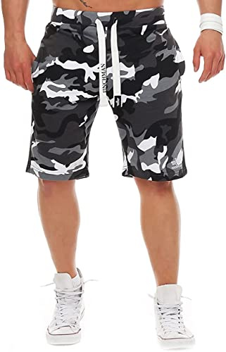 Finchman FM191 Bermuda en molleton pour homme en coton, camo grey, M
